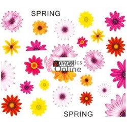 Stickere cu Apa pentru unghii cod A1649 cu floricele colorate